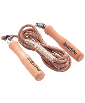 Скакалка с деревянными ручками IN22-JR300, нейлон, коричневый, 2,8 м
