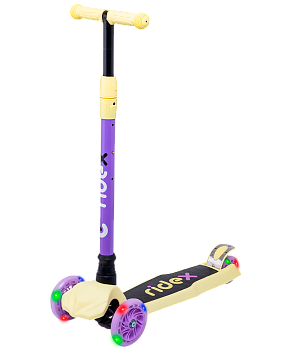 БЕЗ УПАКОВКИ Самокат 3-колесный Chip, 120/80 мм, фиолетовый/желтый БЕЗ УПАКОВКИ Самокат 3-колесный Chip, 120/80 мм, фиолетовый/желтый