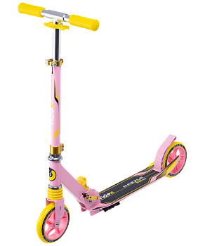 Самокат 2-колесный Razzle 145 мм, коралловый/желтый Самокат 2-колесный Razzle 145 мм, коралловый/желтый