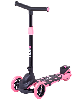 БЕЗ УПАКОВКИ Самокат 3-колесный Robin 3D, 120/90 мм, неоновый розовый